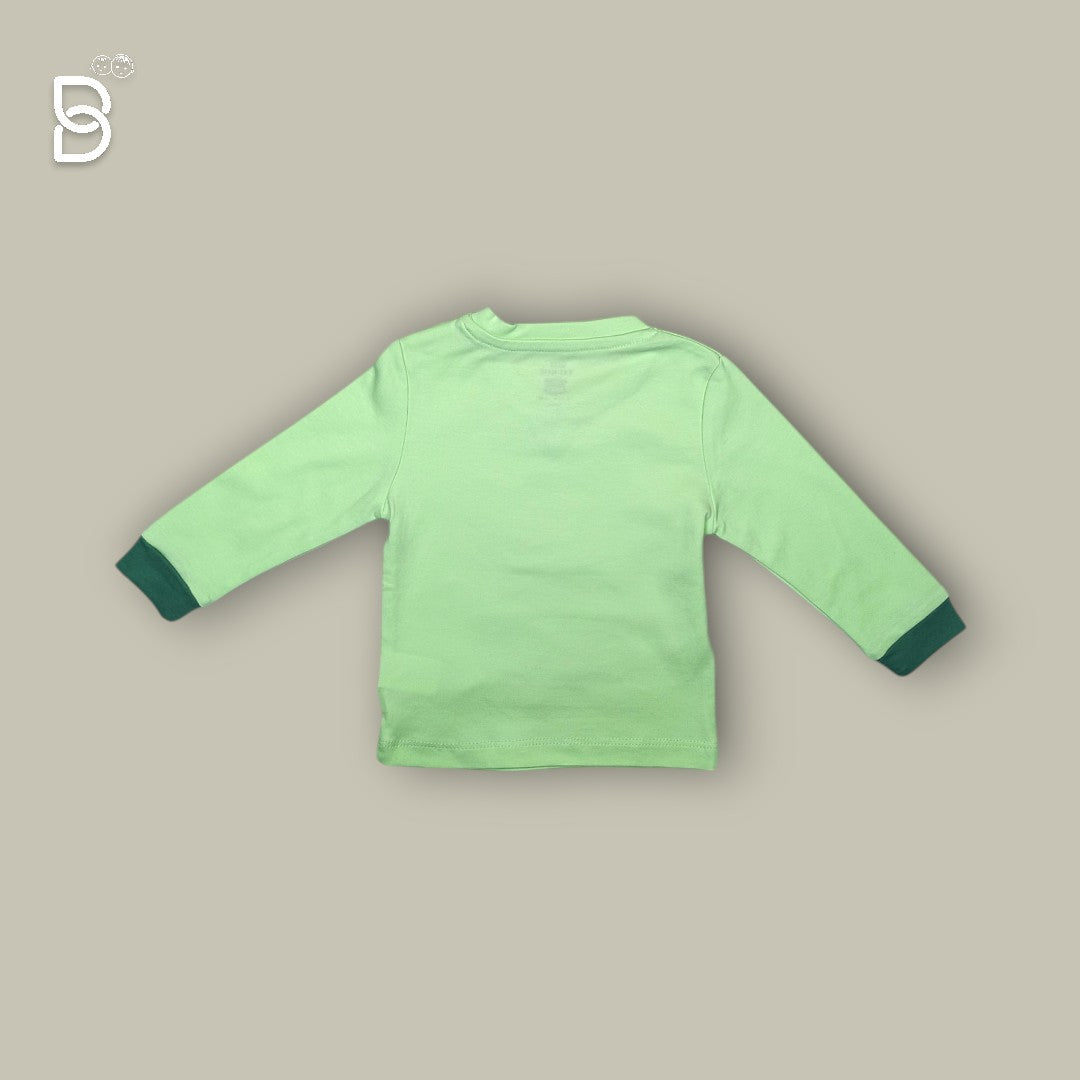 PISTA GREEN T-SHIRT & BOTTLE GREEN PANT COMBO