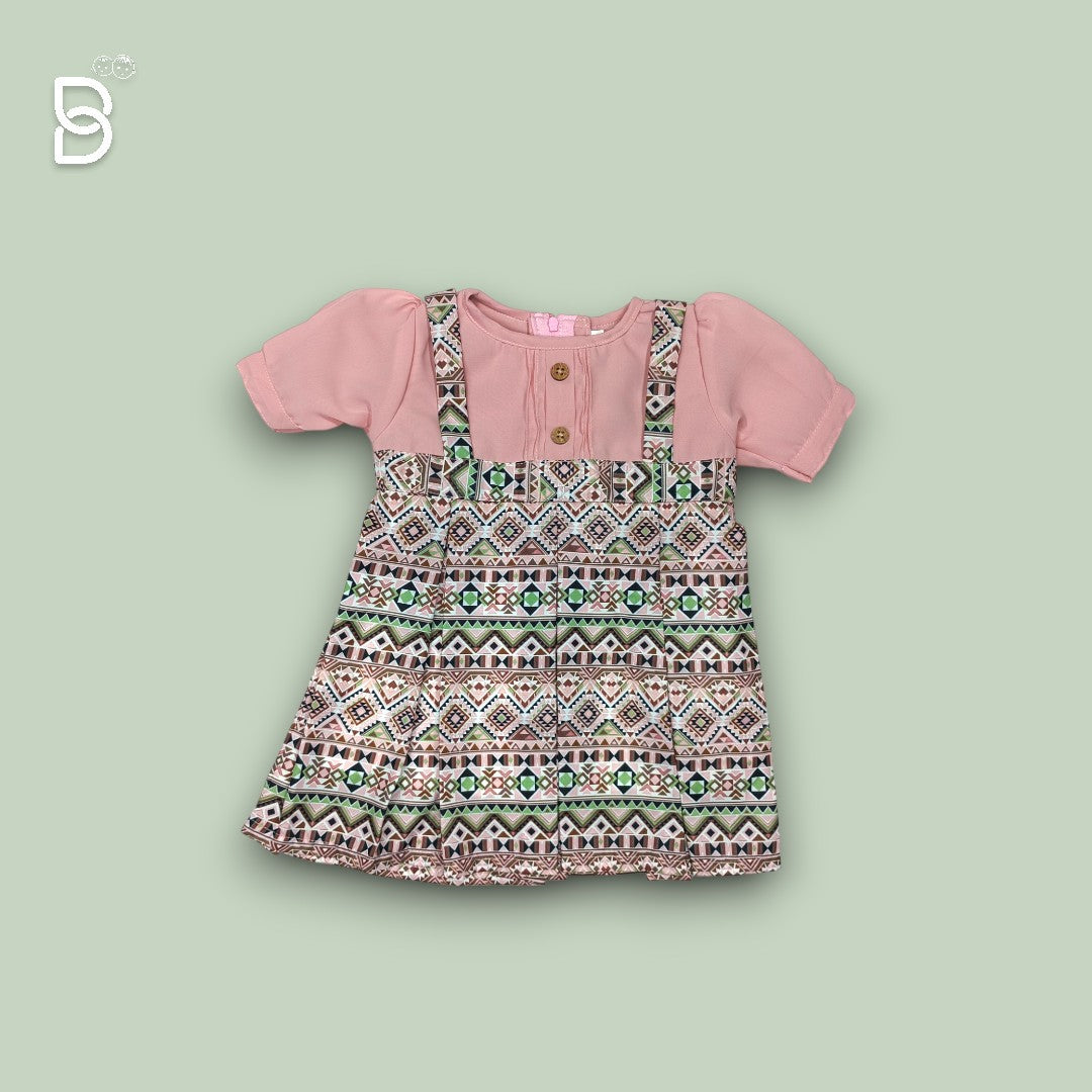NEW BORN BABY FROCK PEACH - JILAX