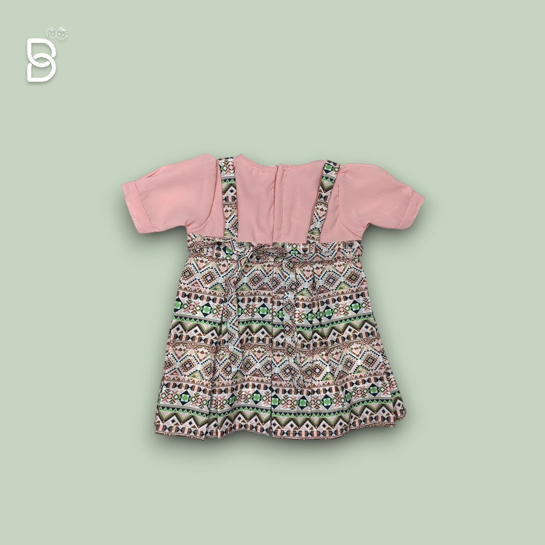 NEW BORN BABY FROCK PEACH - JILAX
