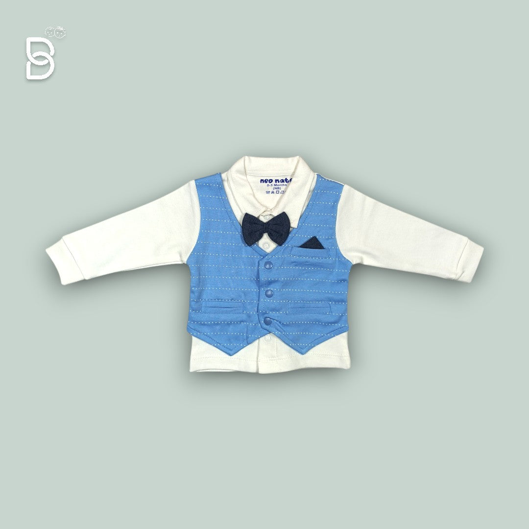 NEW BORN BABY BOY SHIRT AND JACKET WITH PANT