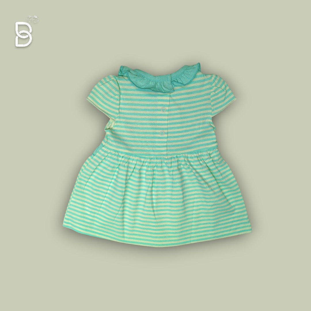 GIRLS CASUAL COTTON STRIPED FROCK