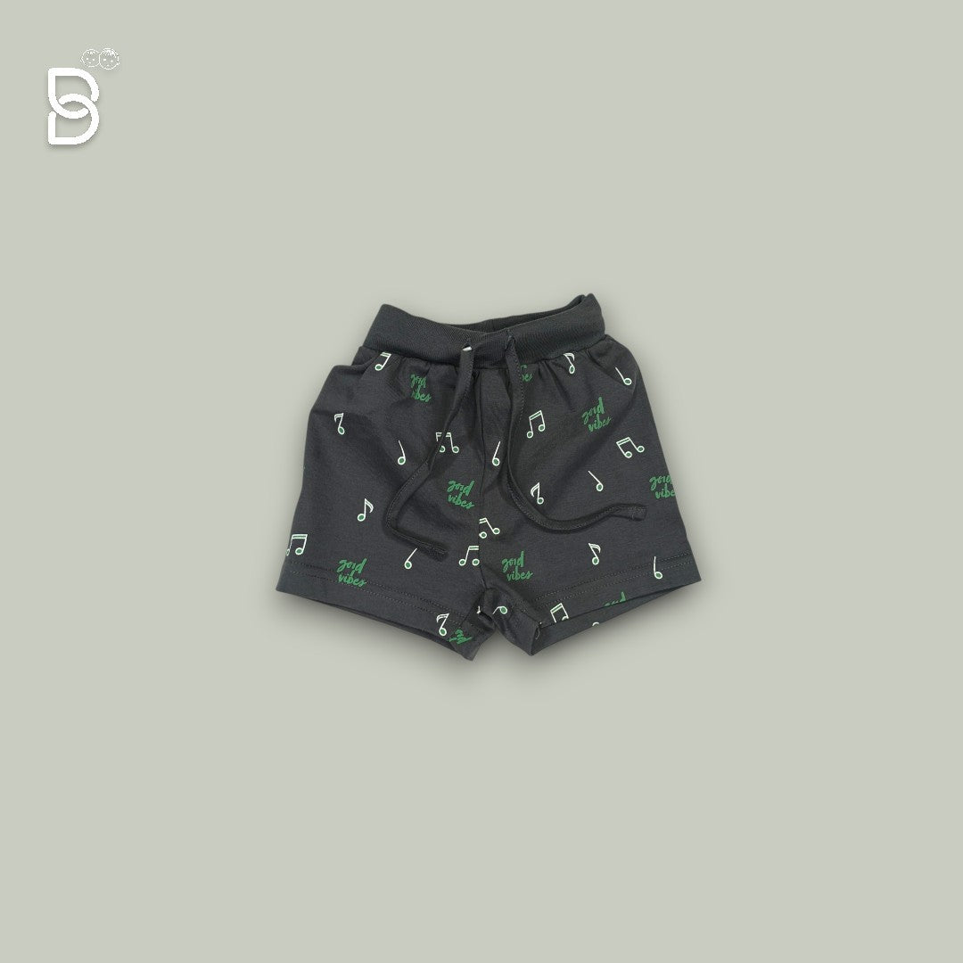 BOYS PRINTED T-SHIRT AND NICKER GREEN - OLLYPOOP