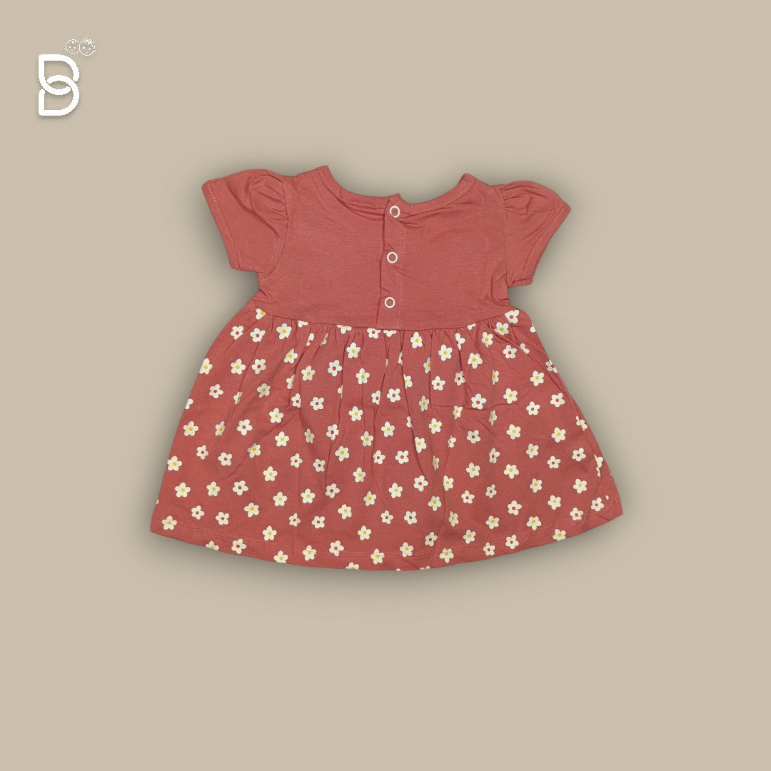 GIRLS RUST COLOUR FROCK