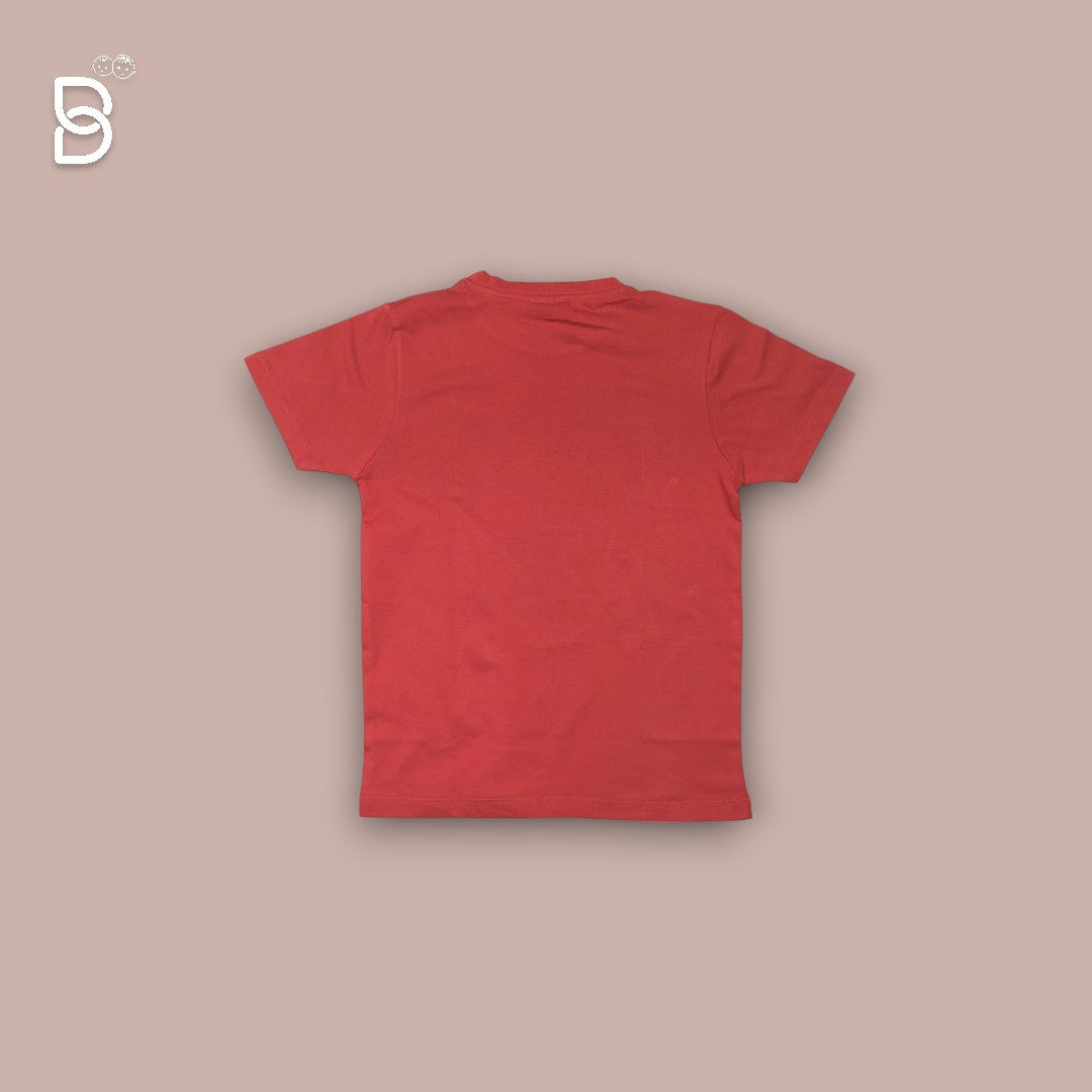 BOYS T-SHIRT & NICKER RED & GREY - OLLYPOP