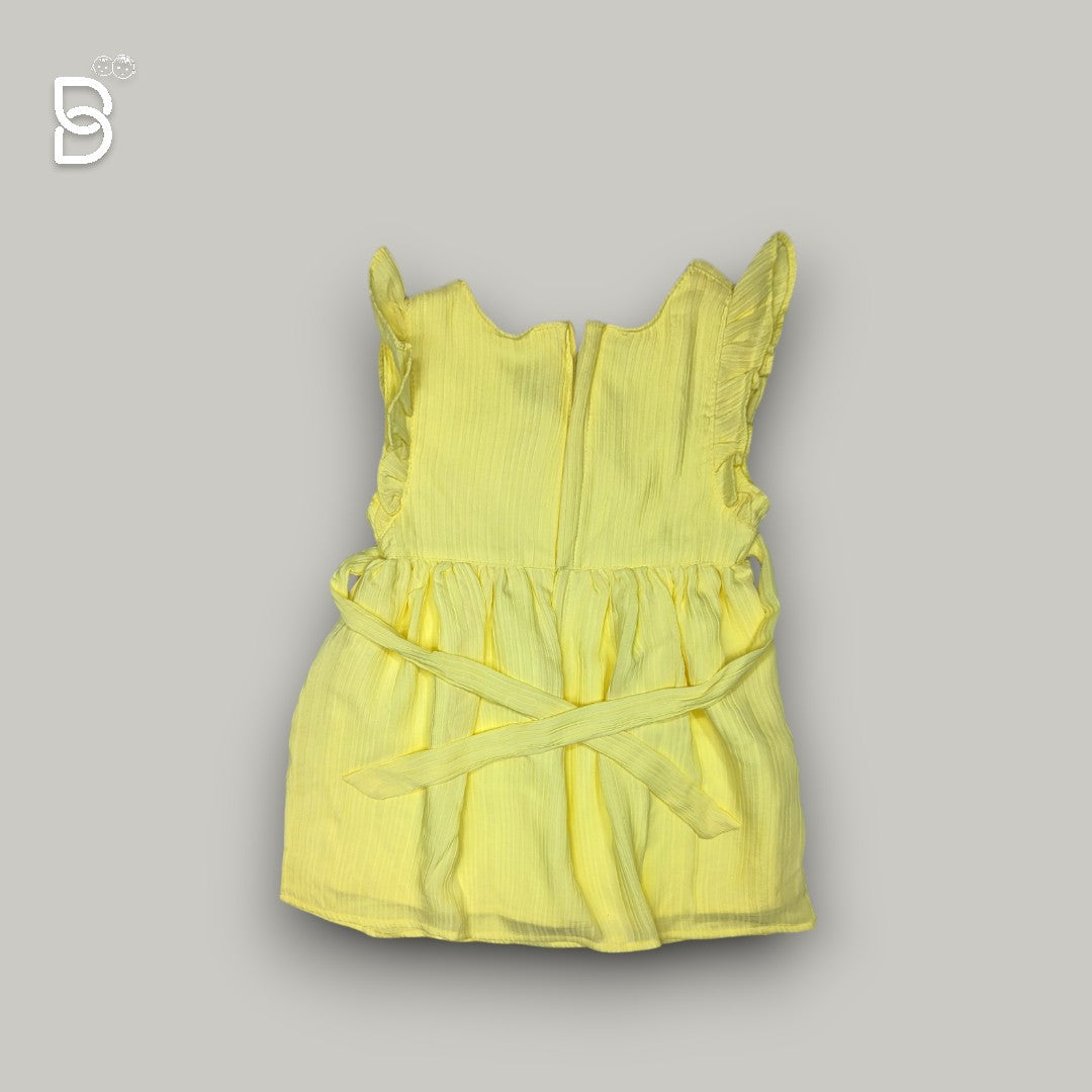 NEW BORN BABY FROCK YELLOW - JILAX