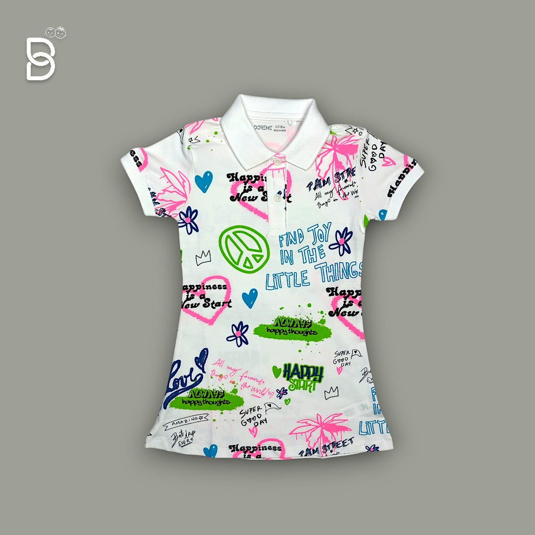 GIRLS TOP WITH COLLAR