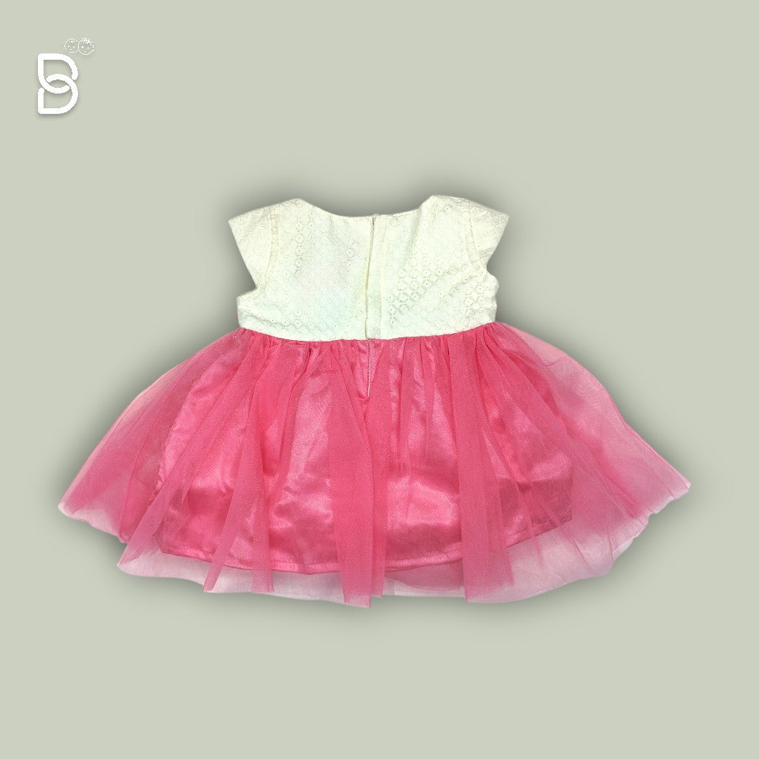 NEW BORN BABY FROCK PINK - JILAX