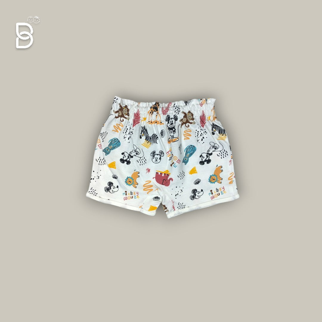 KIDS SHORT SLEEVES FULL PRINTED T-SHIRT & NICKER UNISEX MULTI - OLLYPOP