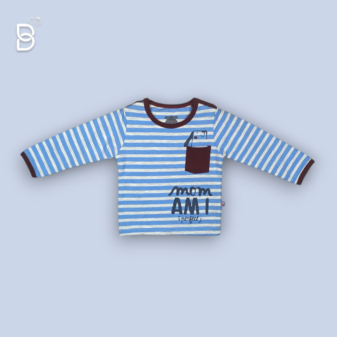 NEW BORN T-SHIRT AND PANT COMBO SKY BLUE T-SHIRT/NAVY BLUE PANT