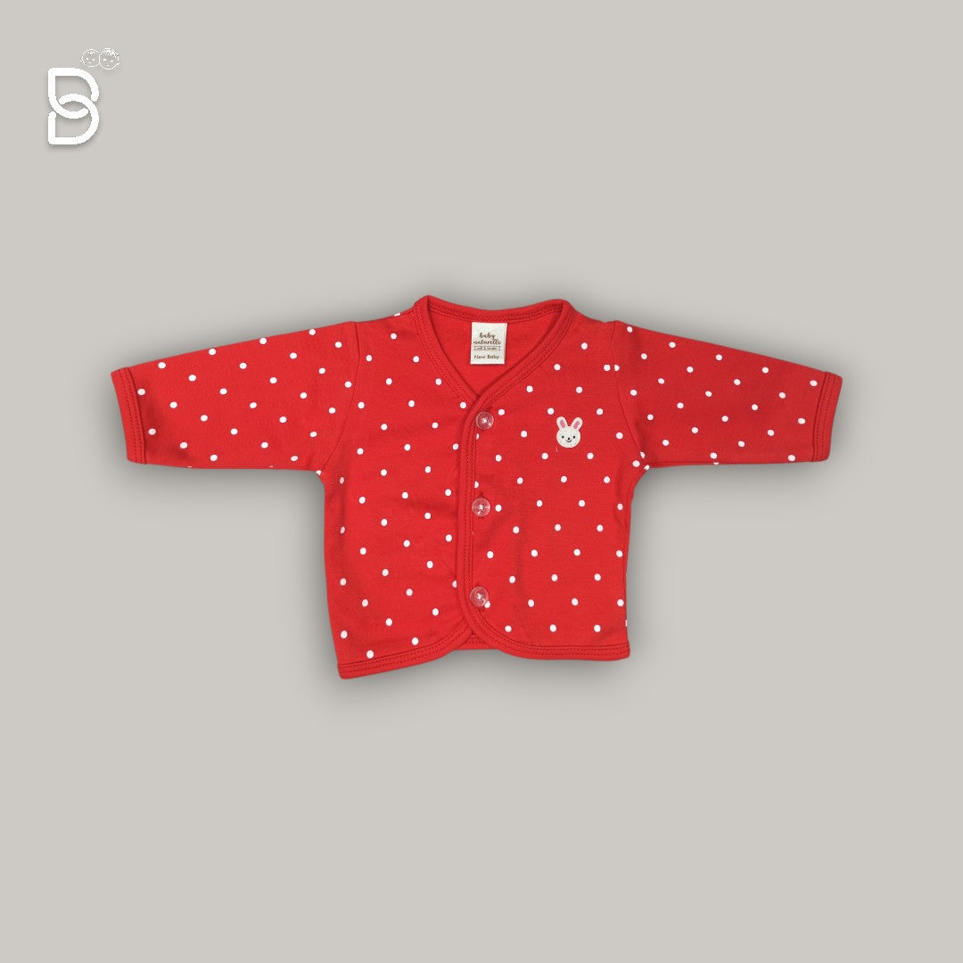 NEW BORN BABY COTTON SET RED - NATURELLE