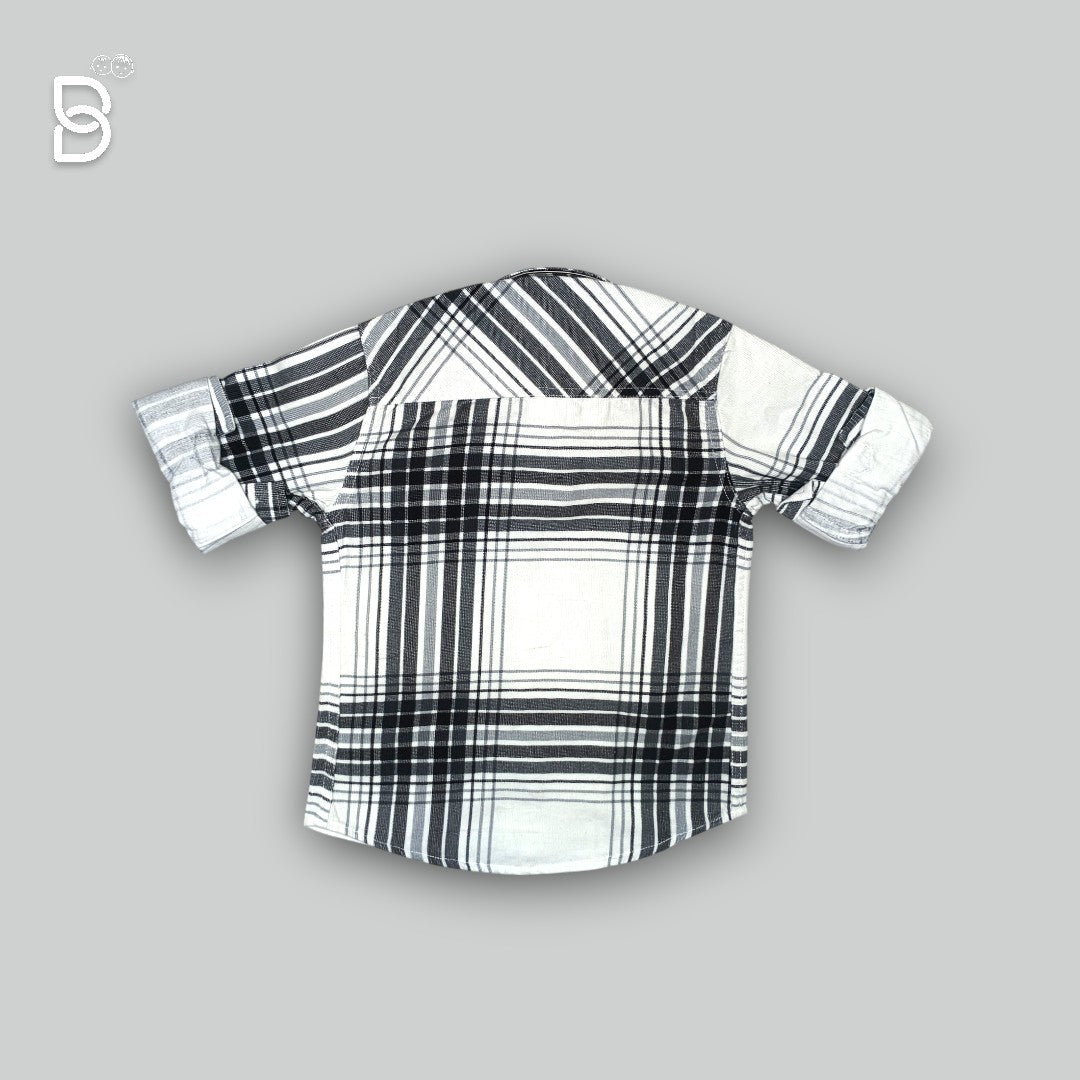 BOYS SHIRT BLACK CKECKERED