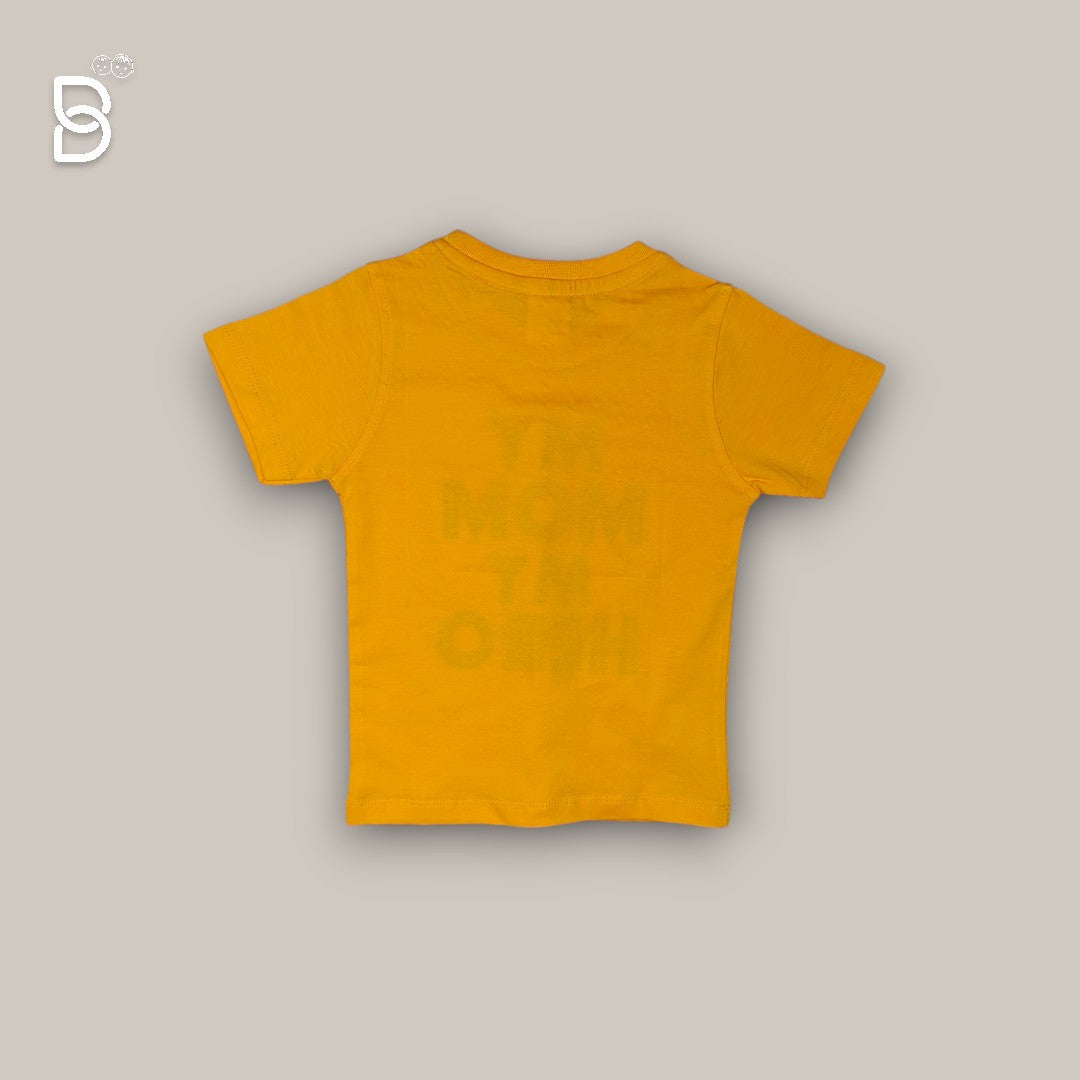 MY MOM MY HERO T-SHIRT & NICKER YELLOW