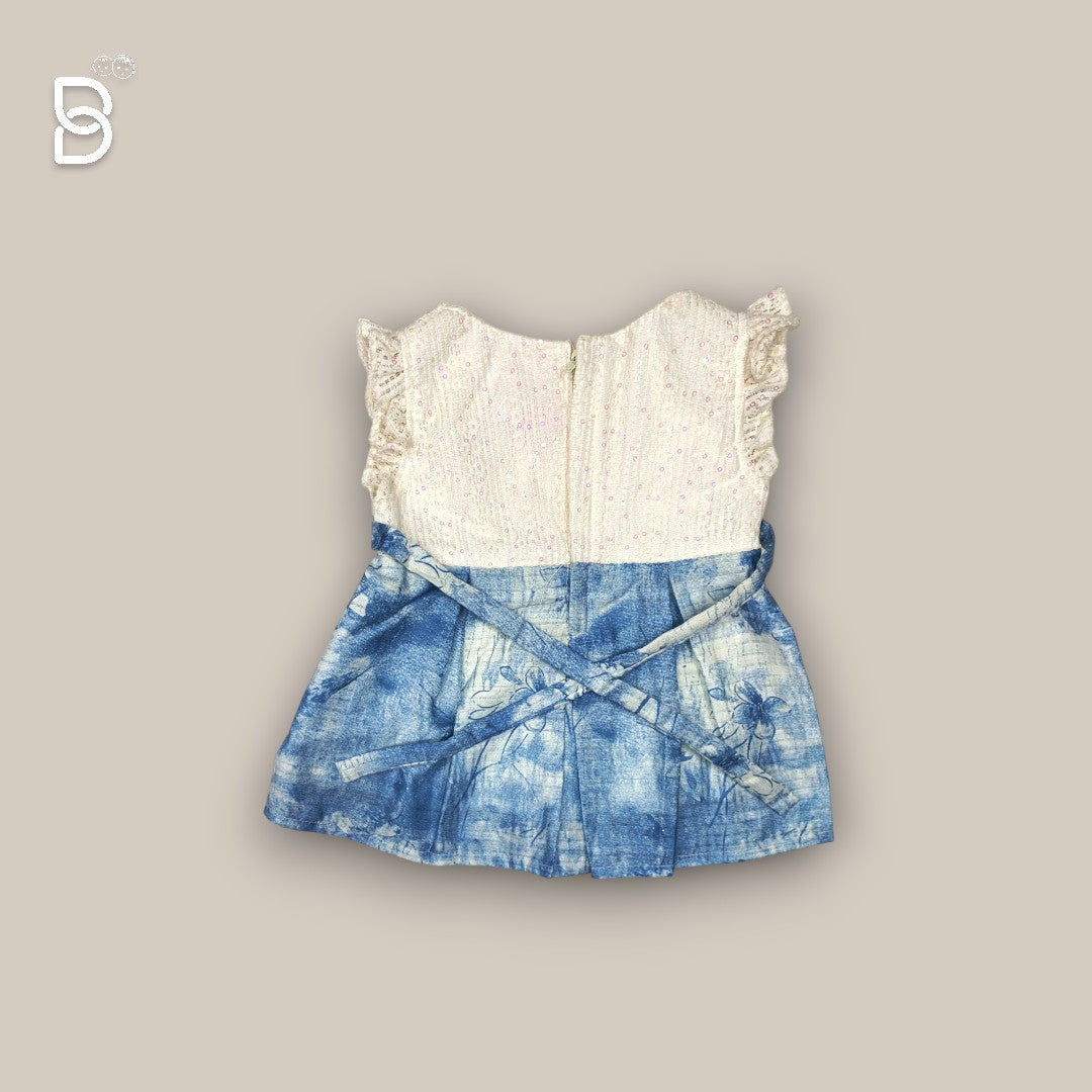 NEW BORN BABY FROCK BLUE - JILAX