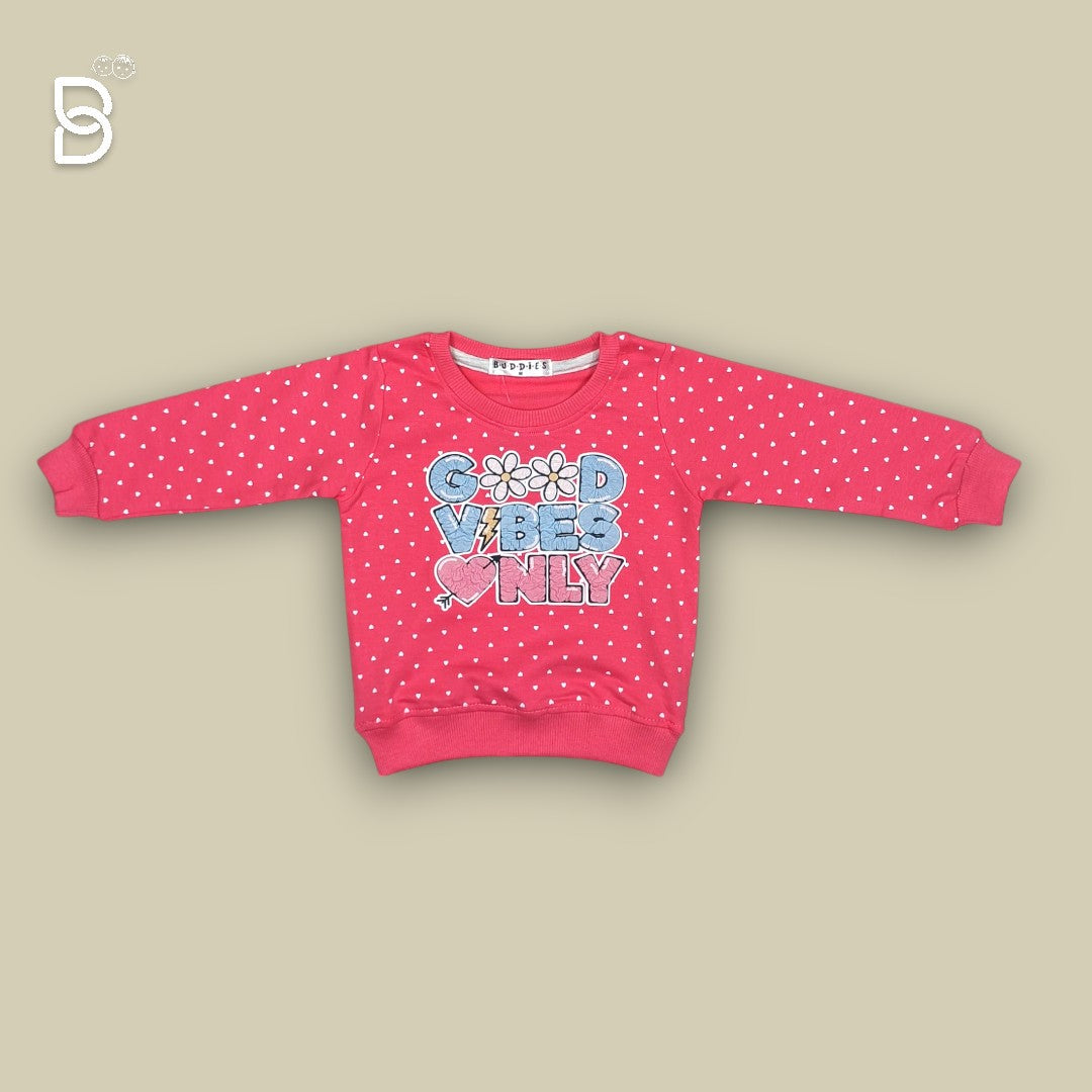 BABY GIRL PURE COTTON PRINTED T-SHIRT - BUDDIES