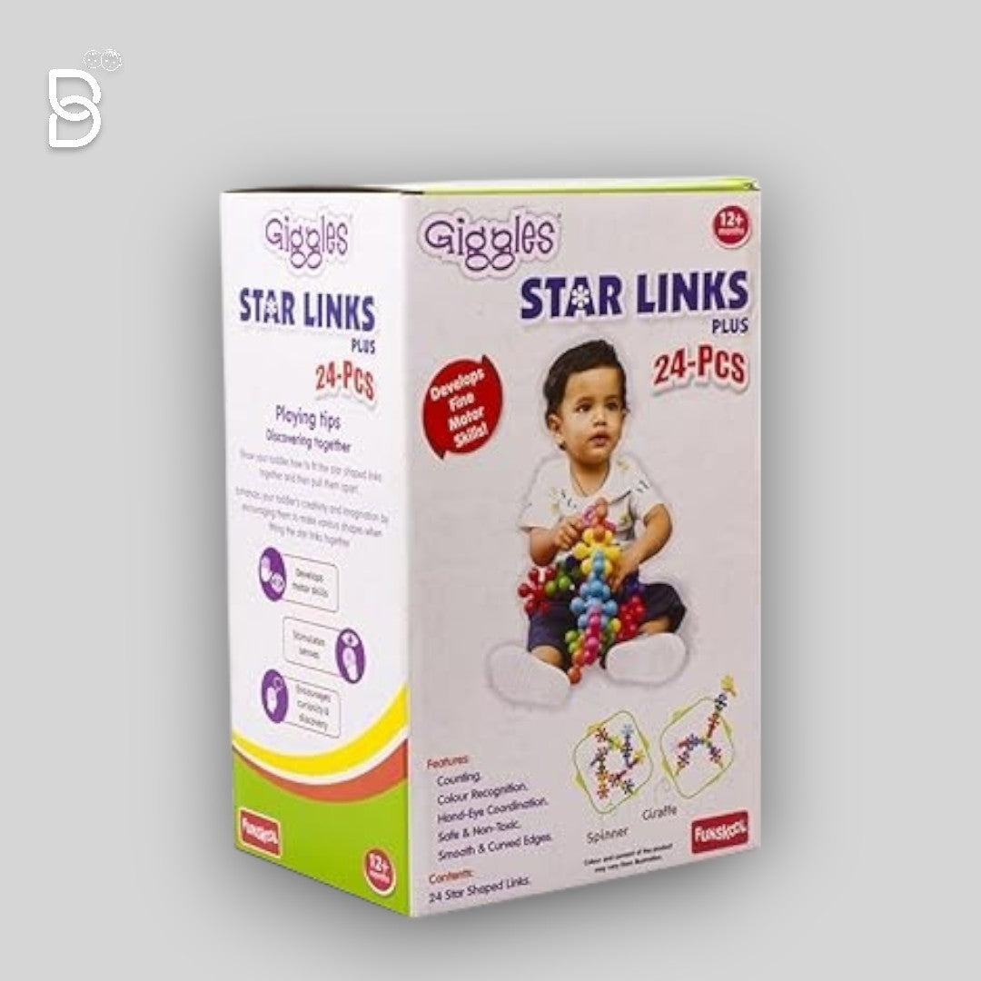FUNSKOOL - STAR LINKS PLUS - 24PCS, MULTI-COLOURED INTERLOCKING LEARNING EDUCATIONAL TOY
