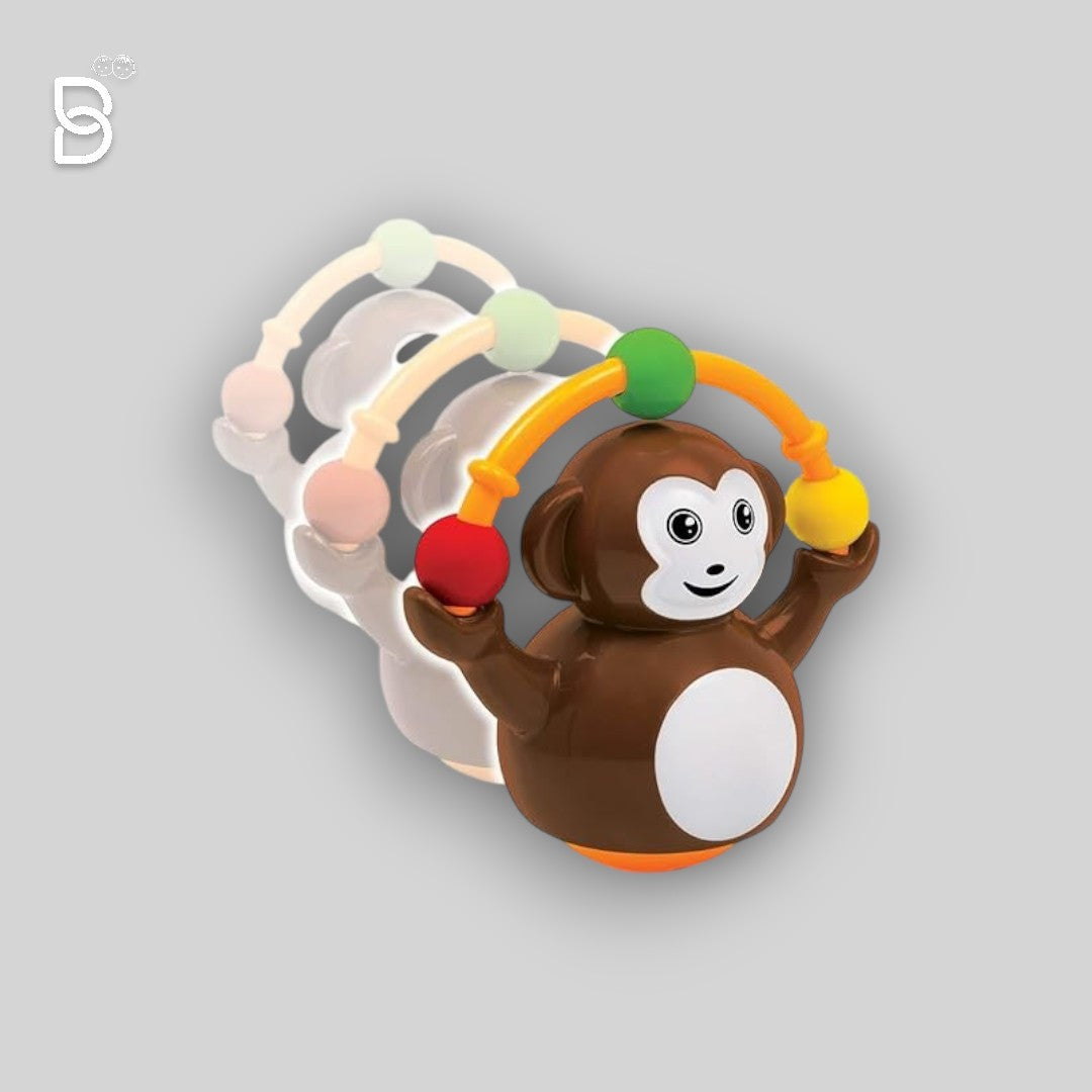 FUNSKOOL-PUSH N CRAWL MONKEY TOYS FOR KIDS, CRAWLING BABY TOY, TUMMY TIME ACTIVITY TOY, PUSH & CRAWL