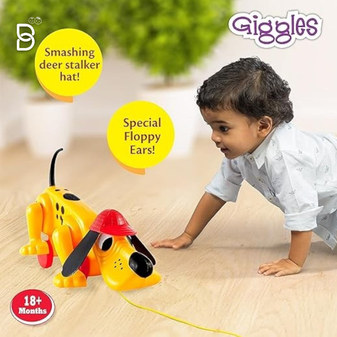 FUNSKOOL DIGGER THE DOG, PULL ALONG TOY, ENCOURAGES WALKING, FUNNY WALKING STYLE, PRESCHOOL TOYS - DIGGER THE DOG