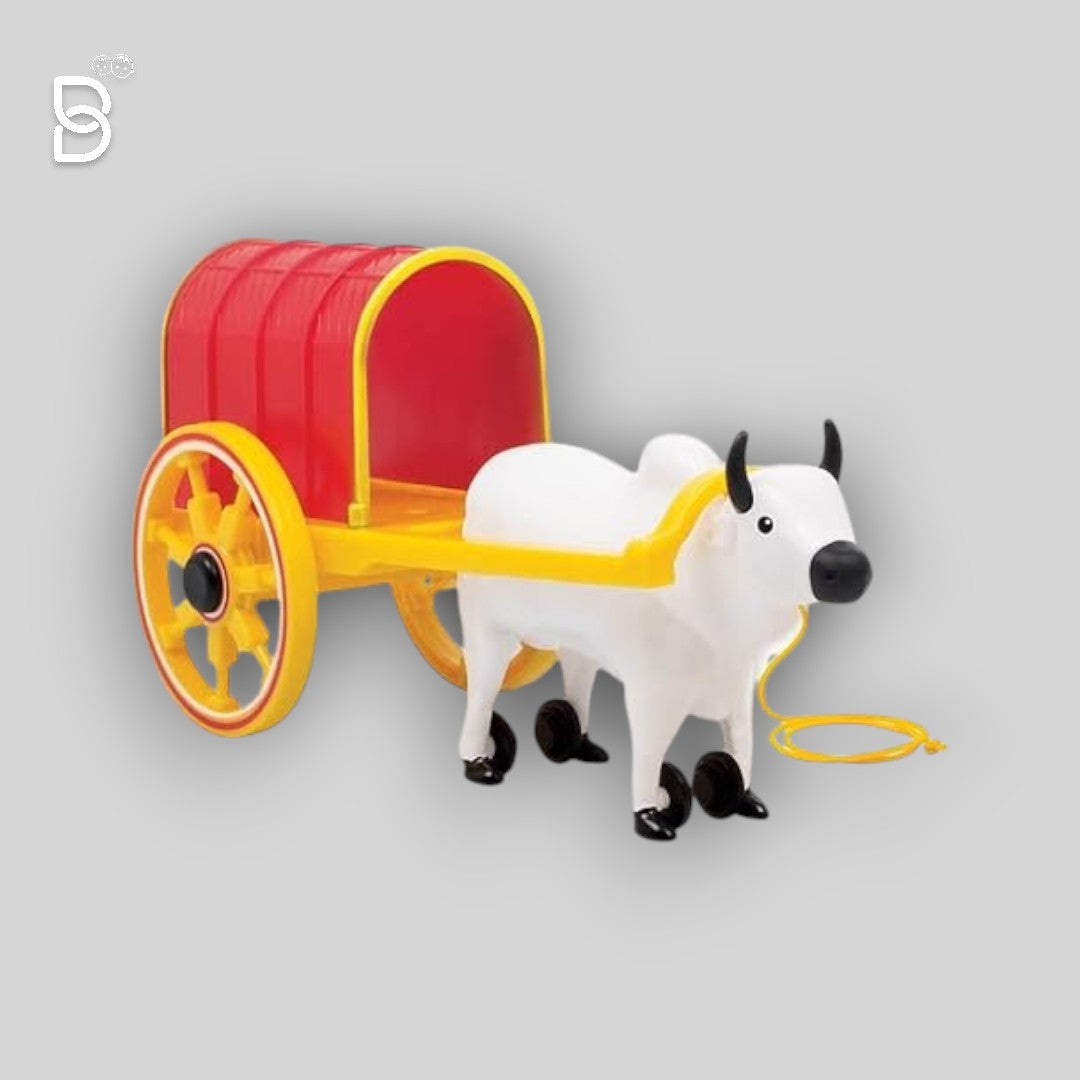 FUNSKOOL- BULLOCK CART , PULL STRING TOY INFANT AND PRESCHOOL TOYS - BULLOCK CART
