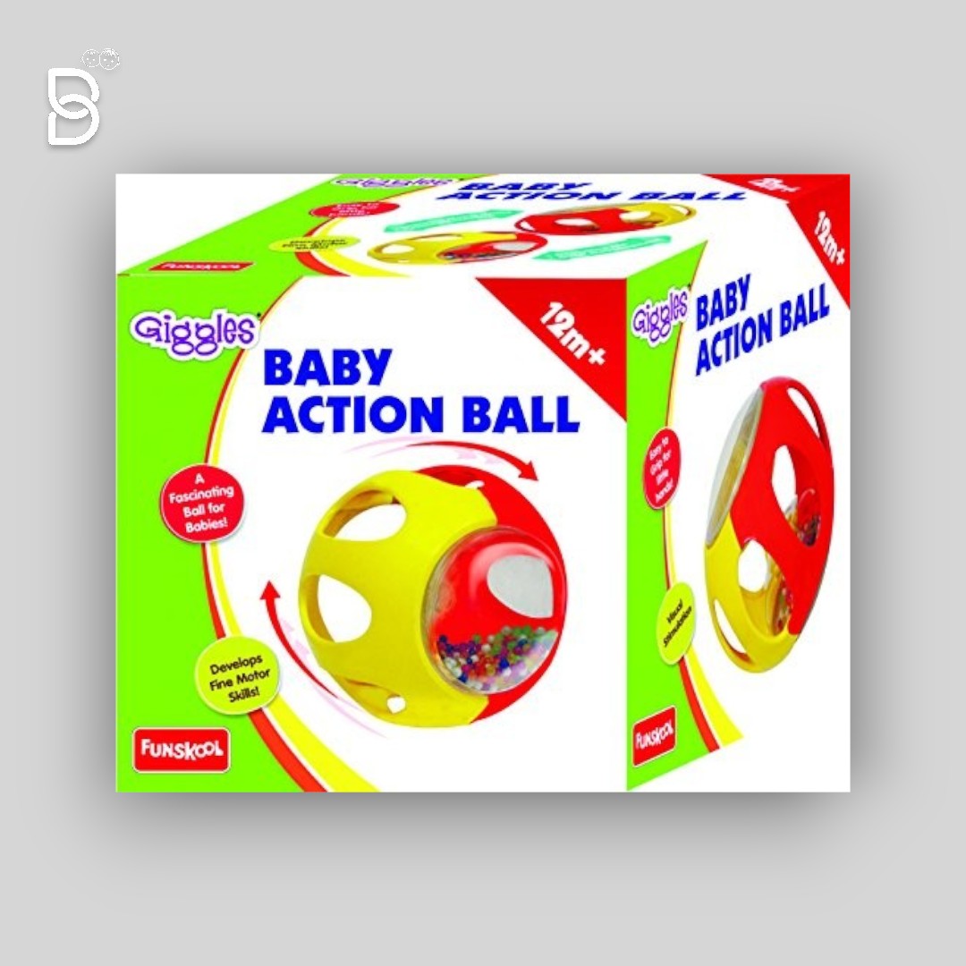 FUNSKOOL - BABY ACTION BALL, ACTIVITY RATTLE BALL FOR KIDS INFANT AND PRESCHOOL TOYS