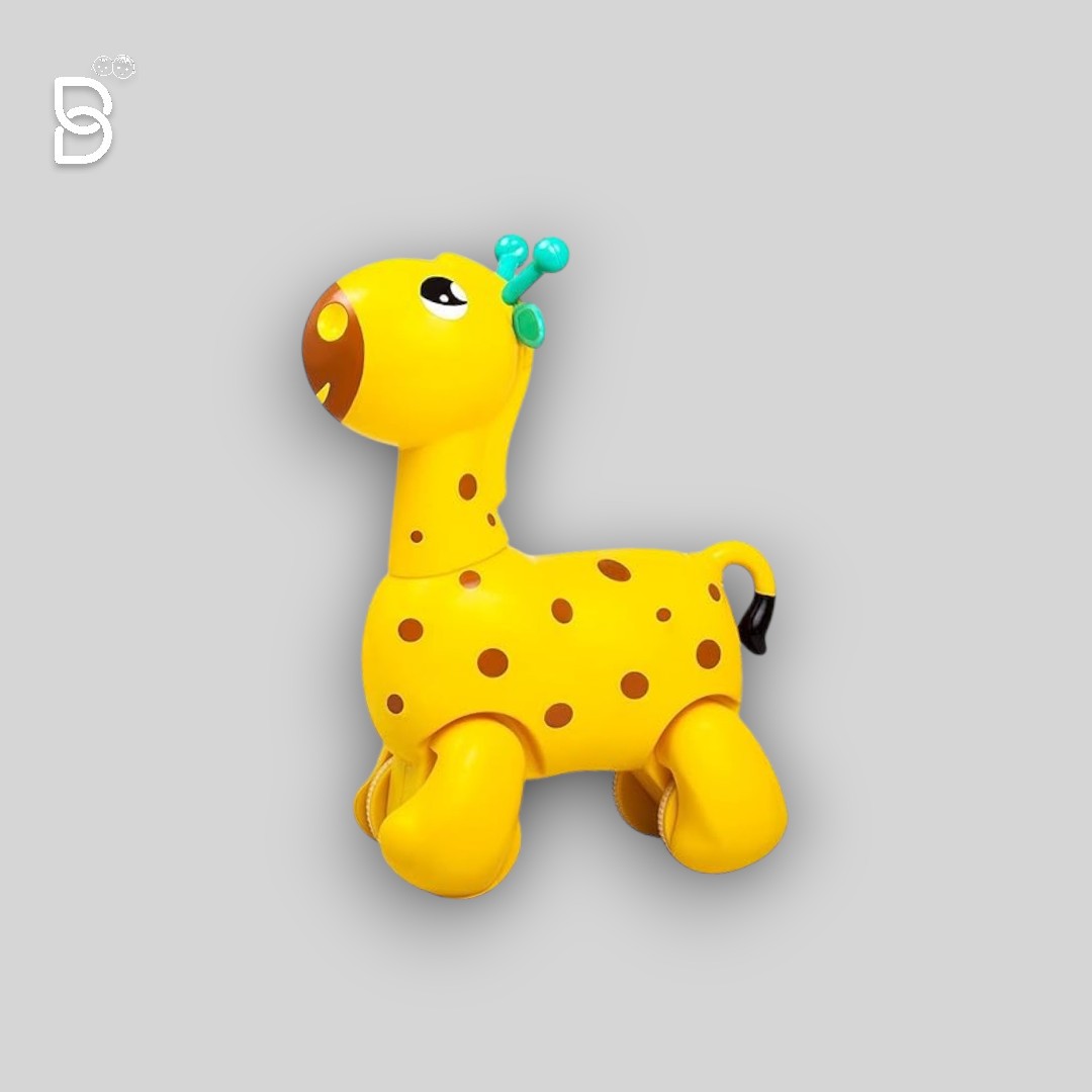 GIGGLES - NICO THE GIRAFFE, PULL ALONG TOY, 18 MONTHS & ABOVE, INFANT AND PRESCHOOL TOYS (YELLOW)