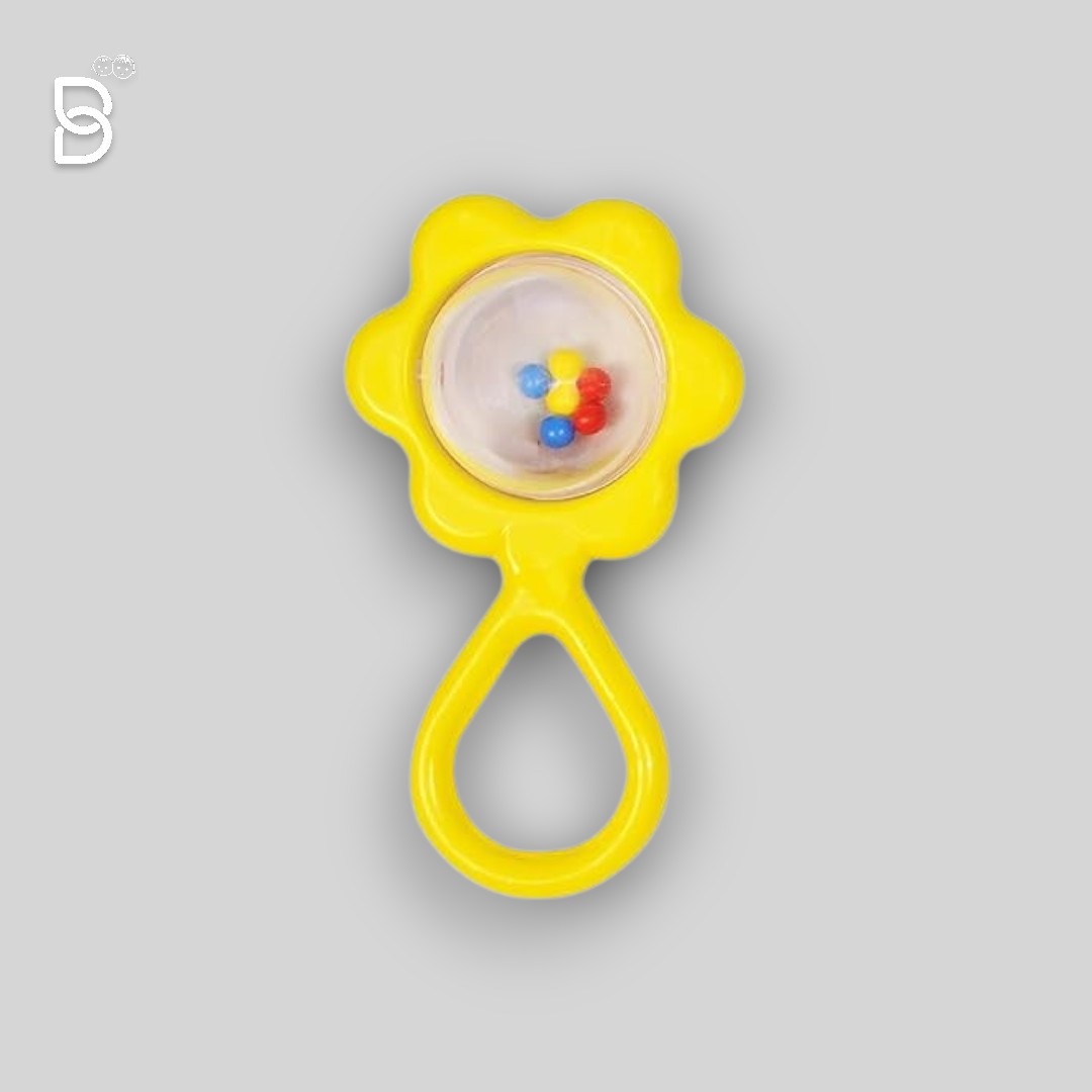 FUNSKOOL-SUNFLOWER RATTLE, COLOURFUL RATTLE FOR NEW BORN BABY, STIMULATES SENSES, RATTLING SOUND