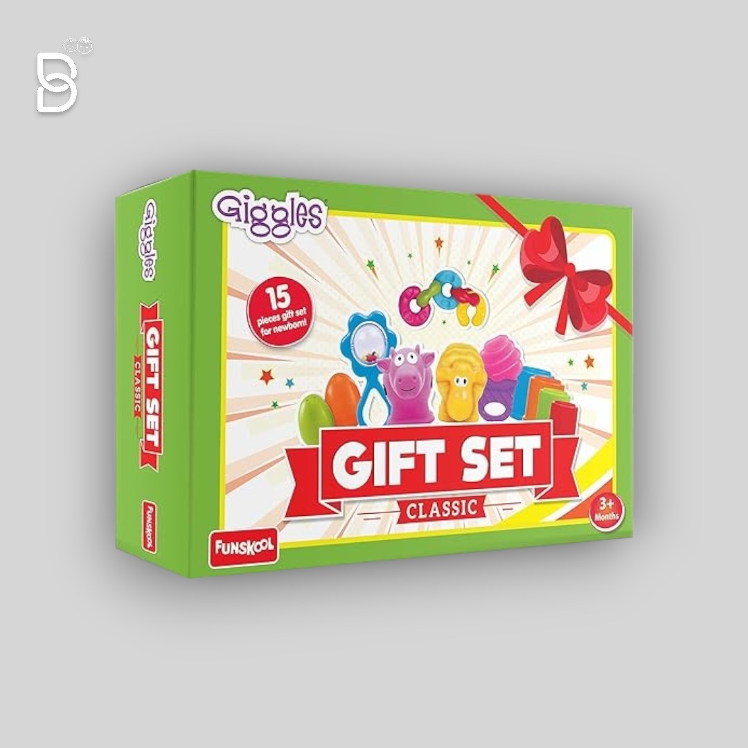 FUNSKOOL GIFT SET CLASSIC (3 Months+) RATTLES, TEETHERS, SQUEAKERS, ETC