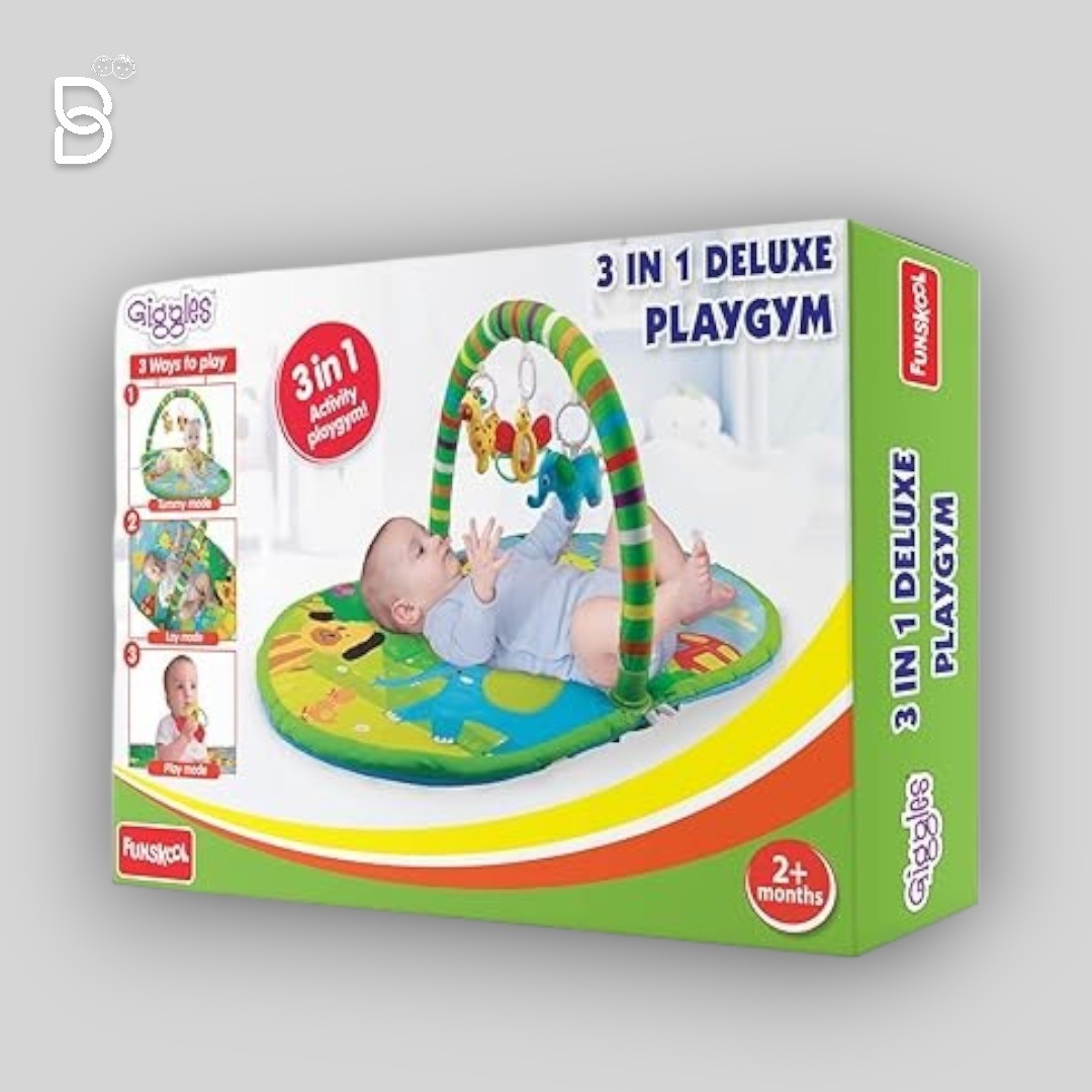 FUNSKOOL-3 IN 1 DELUXE PLAYGYM, 3 WAYS TO PLAY, ACTIVITY PLAYGYM 3 LINKABLE TOYS, EASY PORTABILITY AND STORAGE