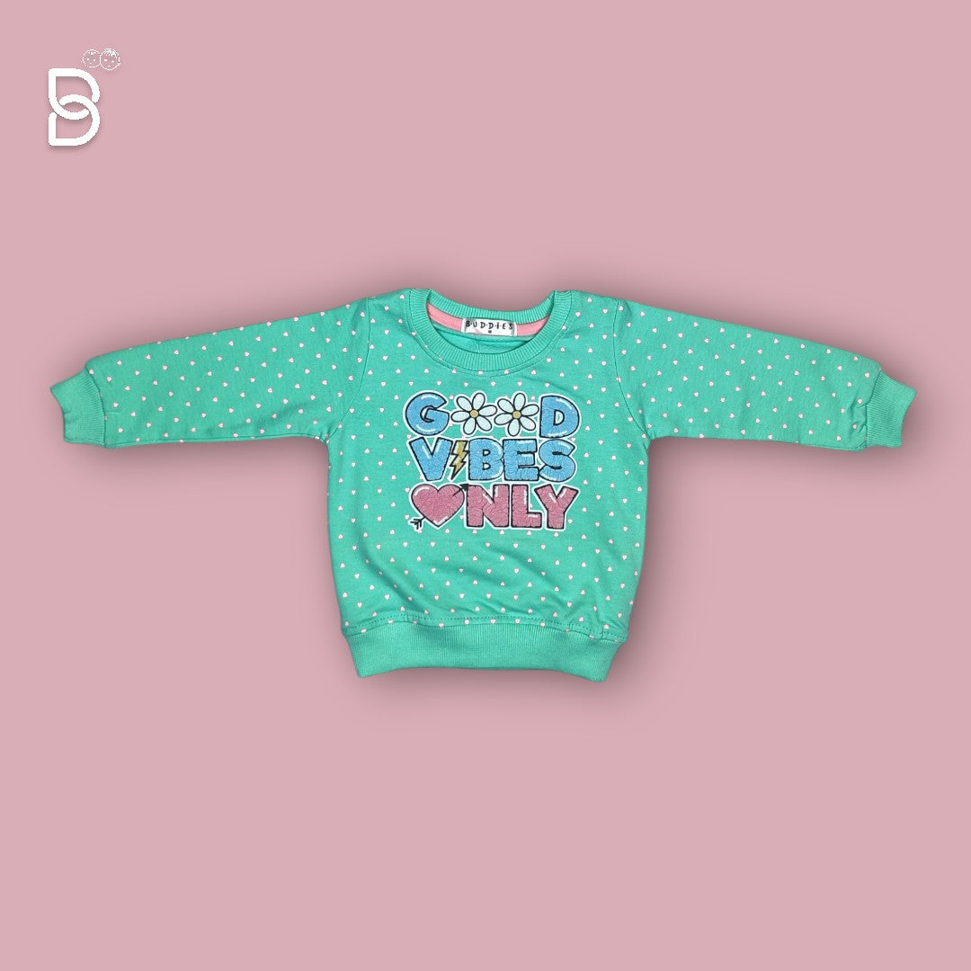 BABY GIRL PURE COTTON PRINTED T-SHIRT - BUDDIES