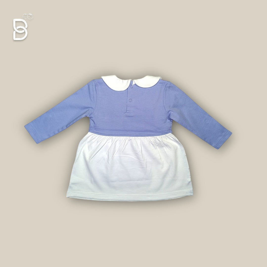 NEW BORN COTTON FROCK PANT PURPLE