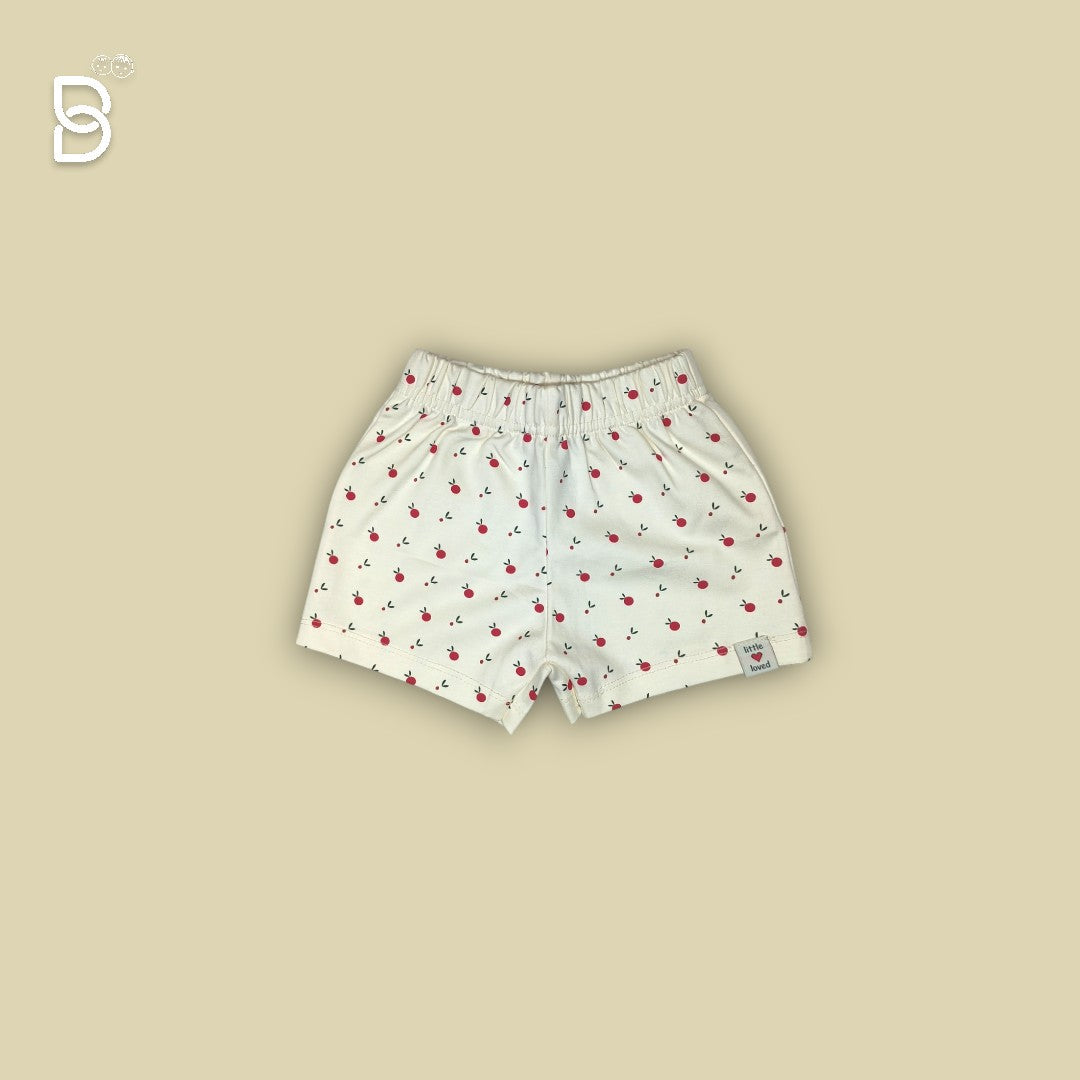 GIRLS RED T-SHIRT & WHITE NICKER