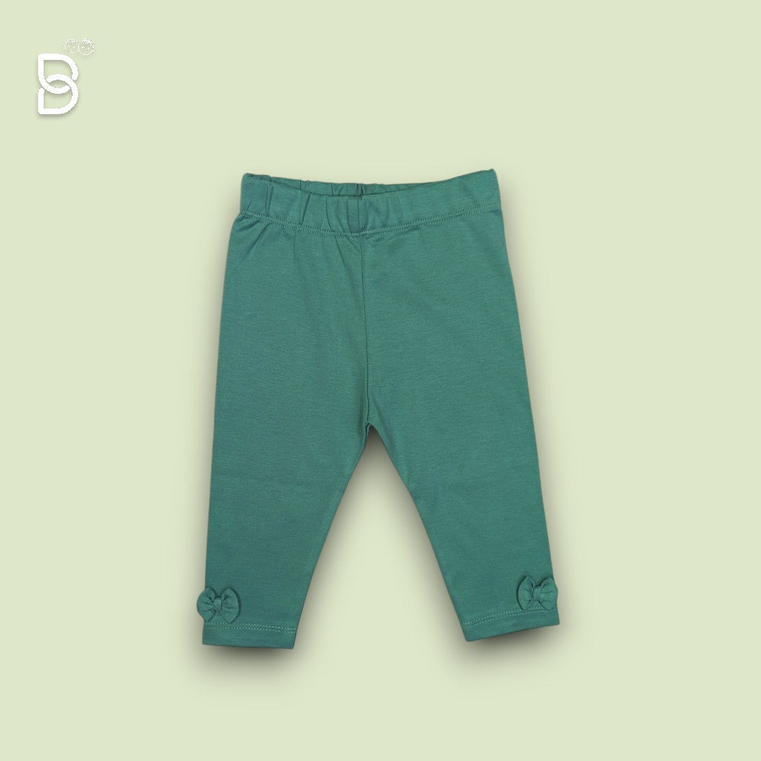 NEW BORN BABY FROCK PANT GREEN