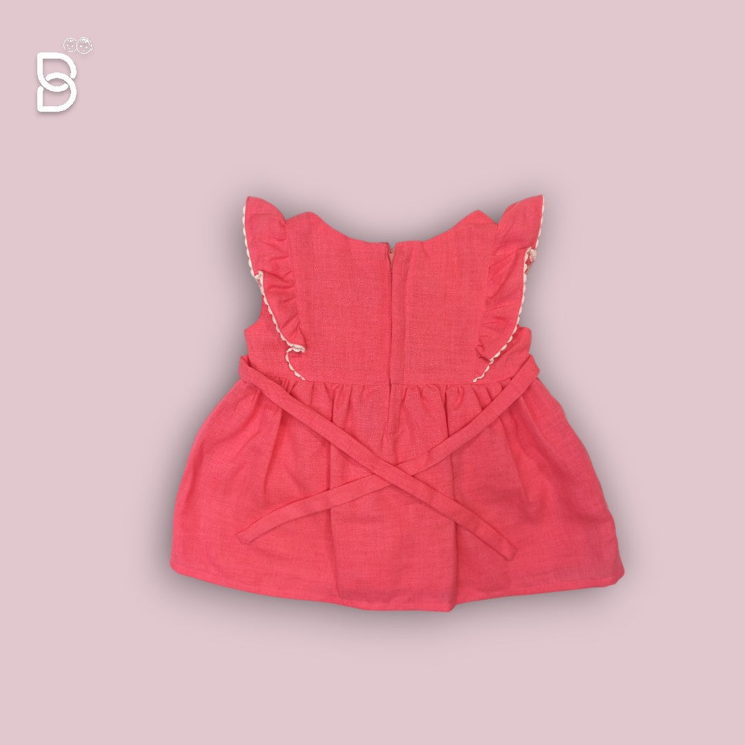 NEW BORN BABY FROCK RED- JILAX