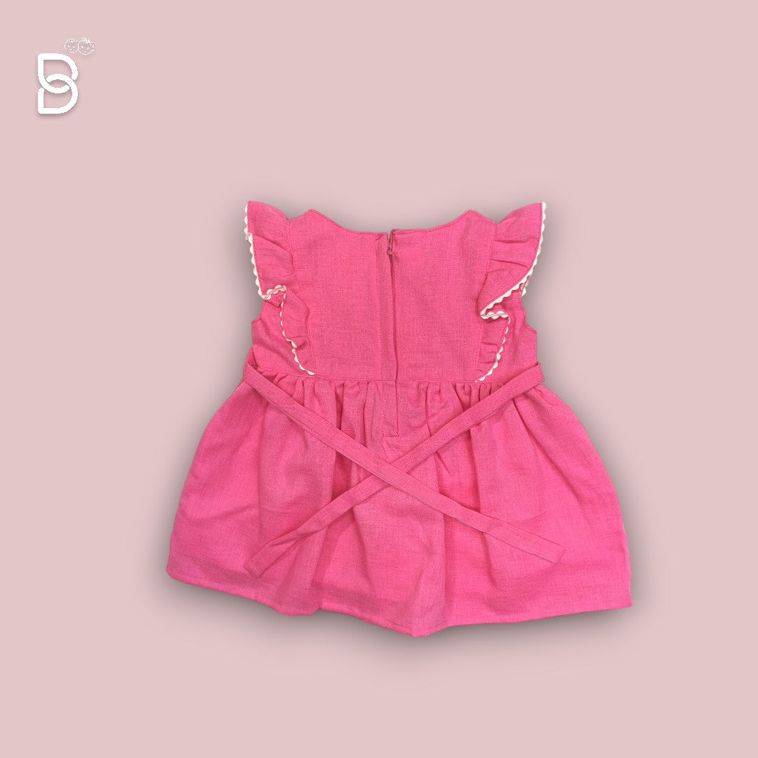 NEW BORN BABY FROCK RANI PINK - JILAX