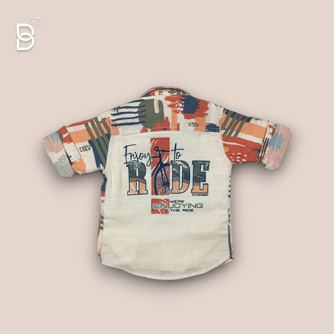 MULTI SHIRT & WHITE T-SHIRT