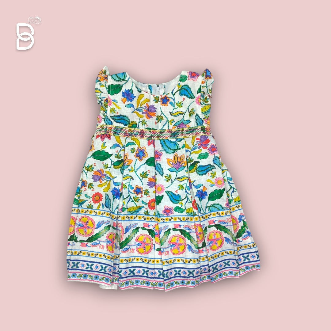 NEW BORN BABY FROCK MULTICOLOR - JILAX