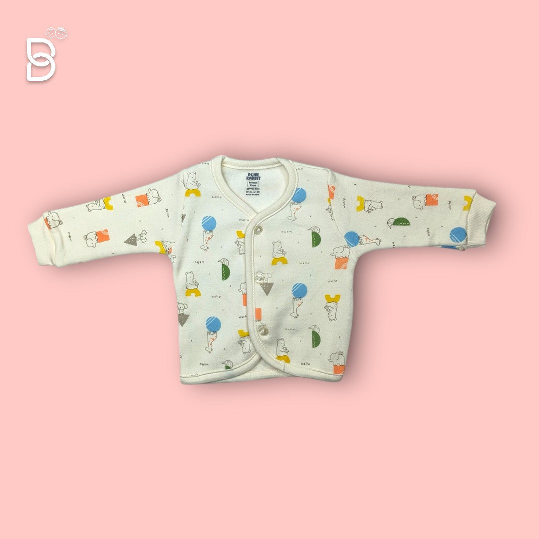 NEW BORN BABY COTTON SET - PINK RIBBON