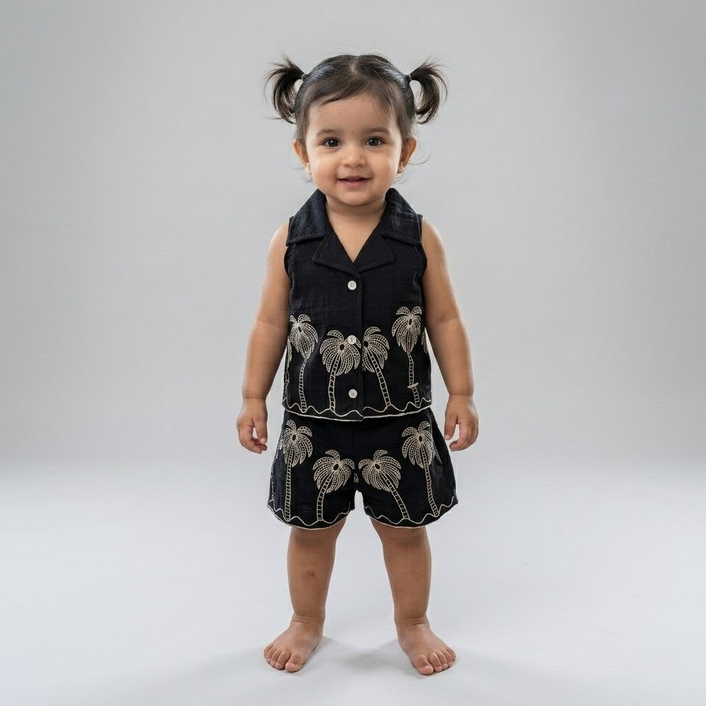 New born black co-ord set