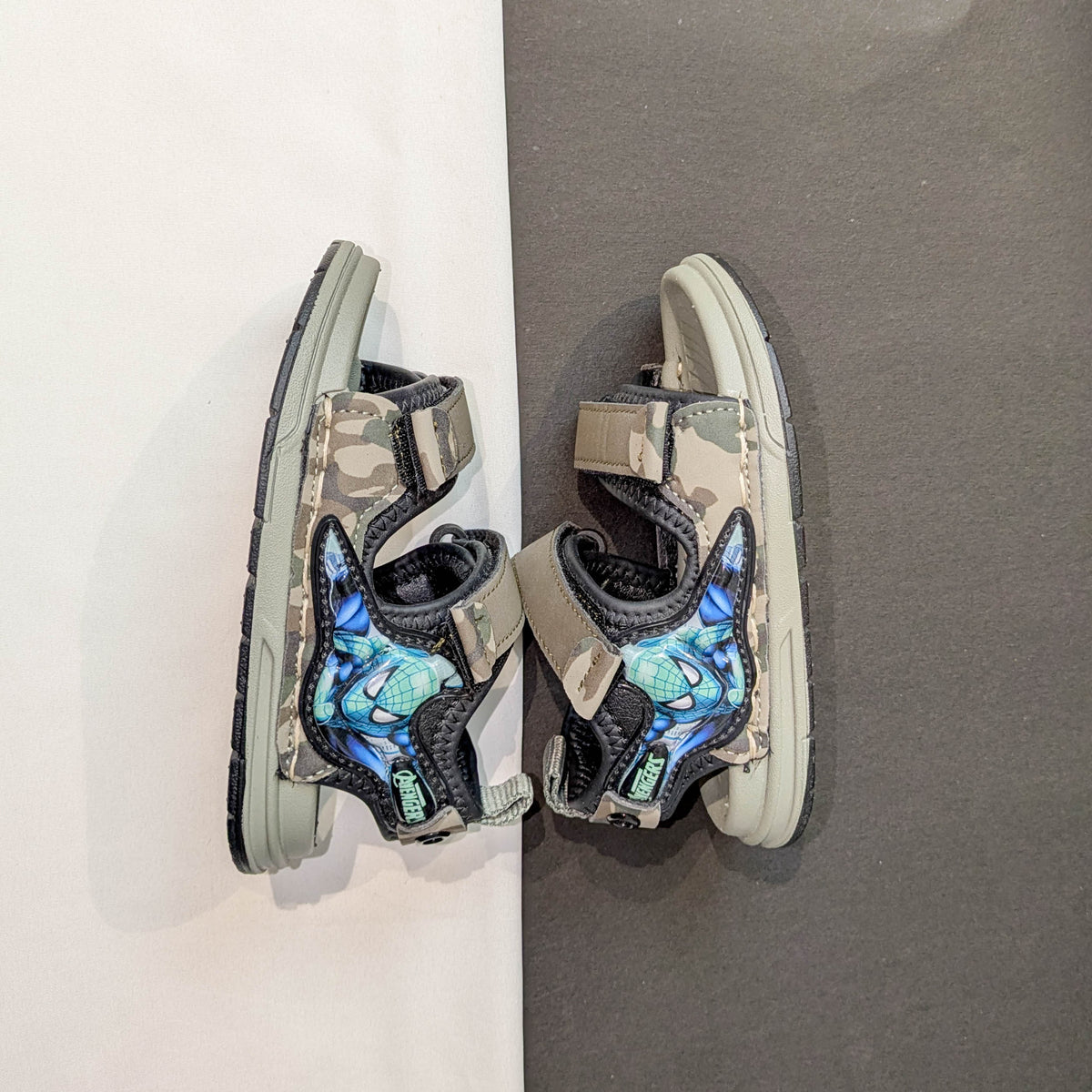 Kids Superhero Camo Outdoor Sandals