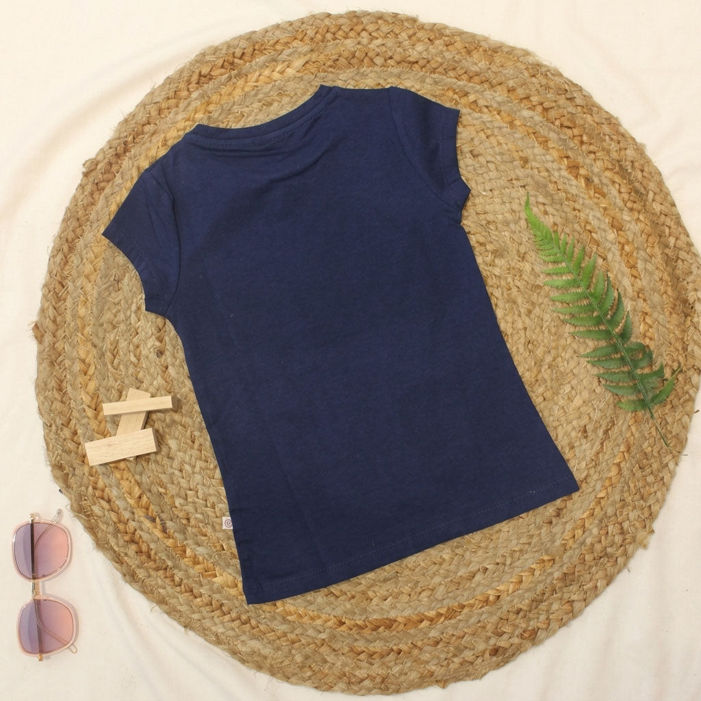 New Born Girls Tee -Navy Blue