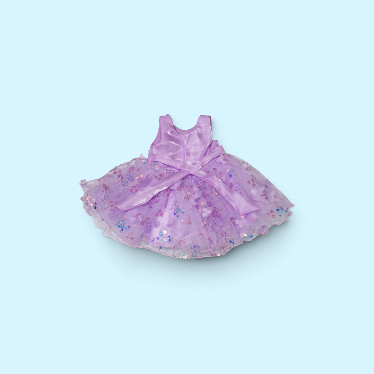 Babies Lavender Floral & Butterfly Sequin Party Dress Set