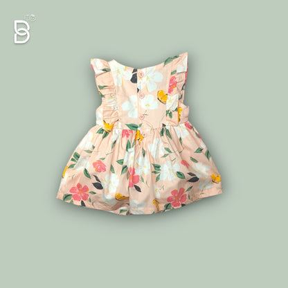 GIRLS COTTON FROCKS WITH FLORAL PRINT