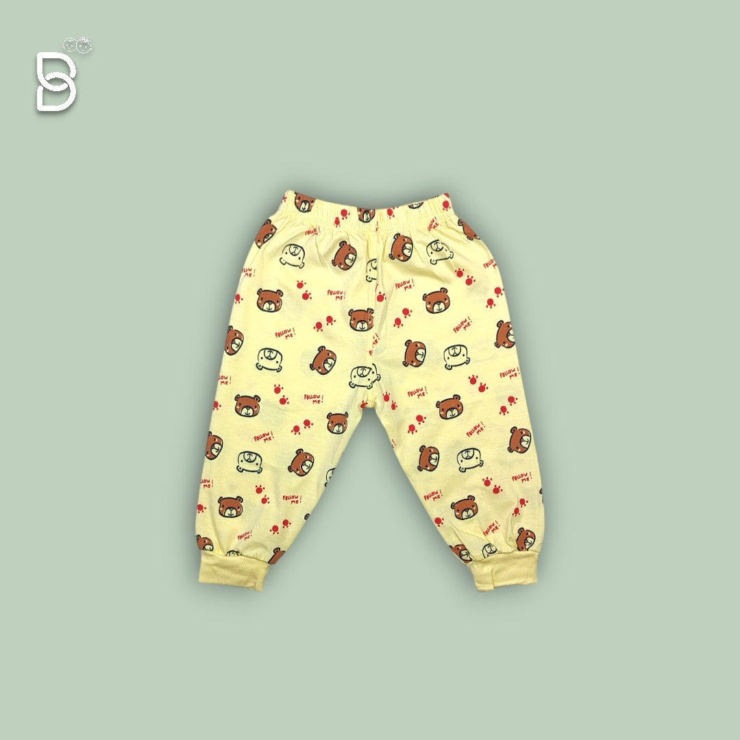 UNISEX PRINTED T-SHIRT JOGGER SET LEMON YELLOW