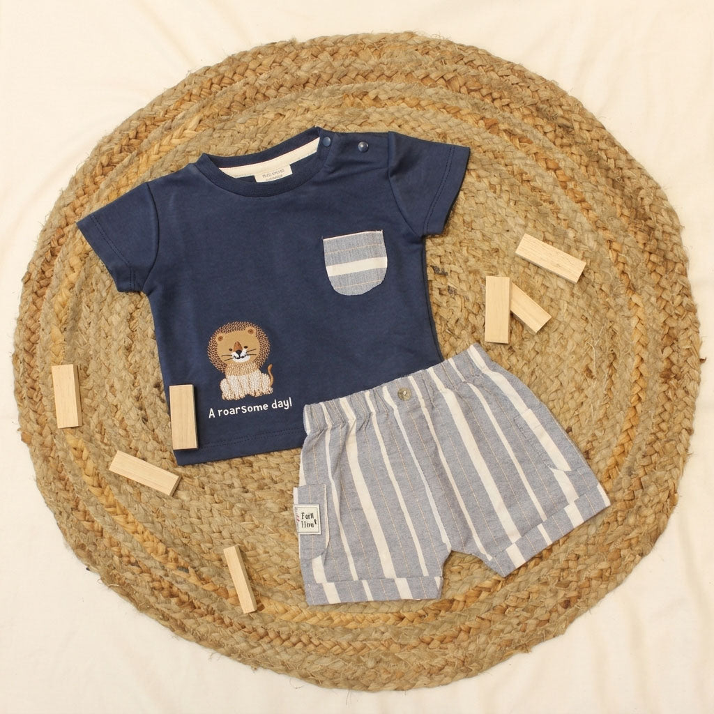 New born casual wear set- Blue