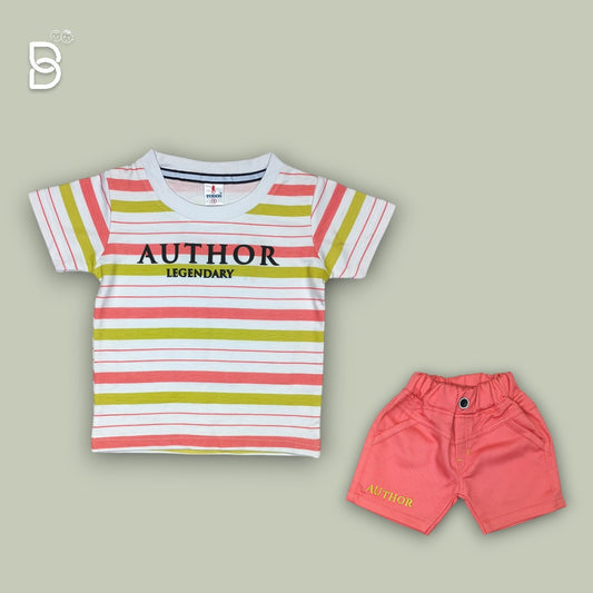 KIDS CASUAL WEAR CHECKERED T-SHIRT & NICKER MULTI - UNO KIDS
