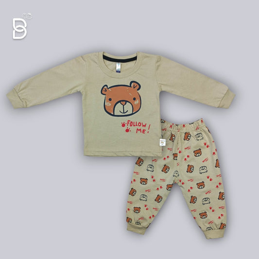 UNISEX PRINTED T-SHIRT JOGGER SET GREY