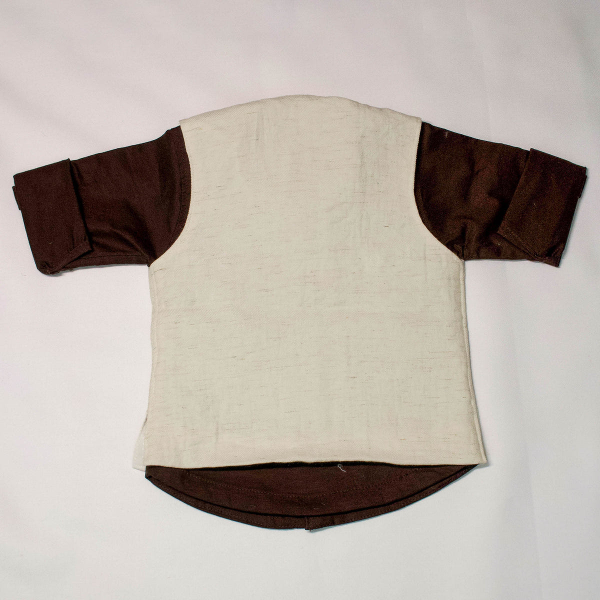 Boys 3-Piece Off-White & Dark Brown Safari Vest, Shirt & Trousers Set