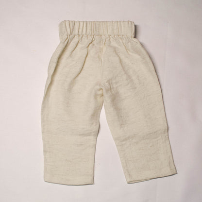 Boys 3-Piece Off-White & Dark Brown Safari Vest, Shirt & Trousers Set