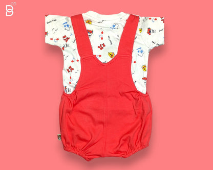 8044-INFANT CARE-SOFT COTTON DUNGAREE SET FOR NEW BORNS