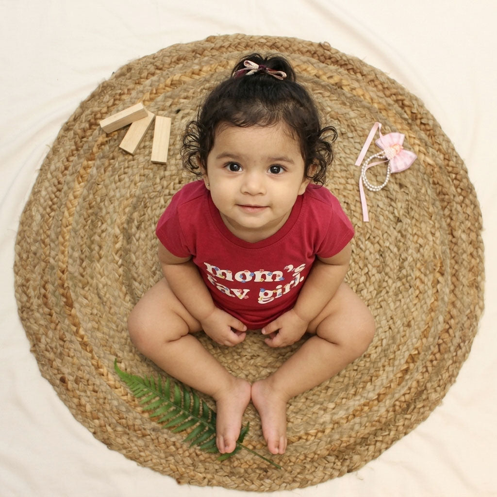 New Born Girls Tee -Berry Red