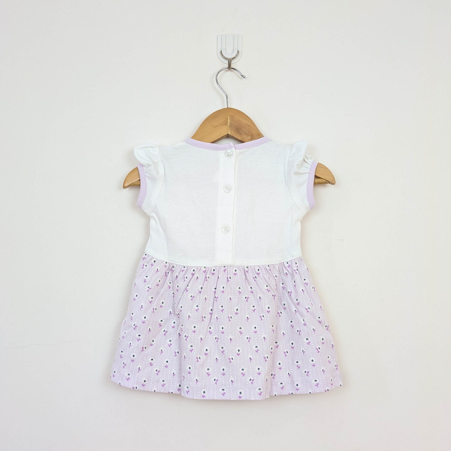 Lilac Floral Bunny 2-in-1 Layered Dress